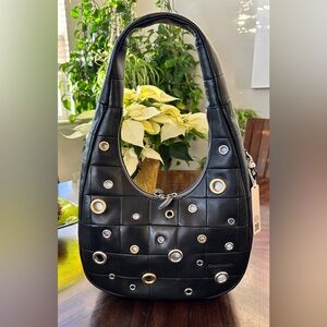 NWT Coach Alter/Ego Crescent Shoulder Bag In Upcrafted Leather With Grommets